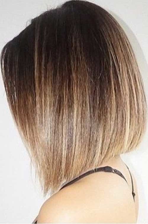 Smooth Straight Bob Ombre Hairsytle