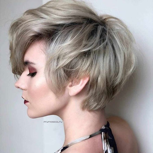 Thick Ash Colored Pixie
