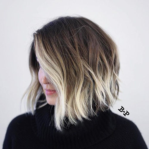 19 brown to blonde ombre short hair
