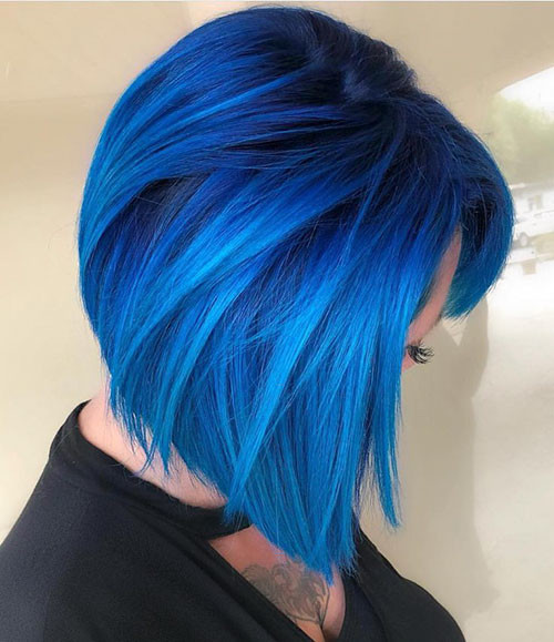 24 blue hairstyles for short hair