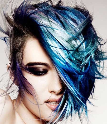 Awesome and Artistic Pixie Cut with Spectacular Interplay of Colors