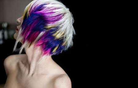 Awesome and Colorful Bob Hair with Hues of Different Colors