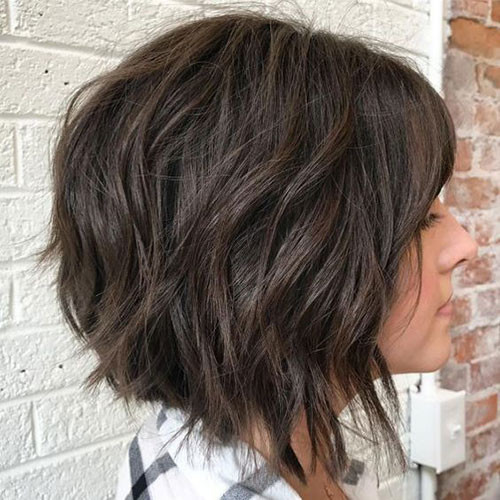Bob Cut Hairstyle for Thick Wavy Hair
