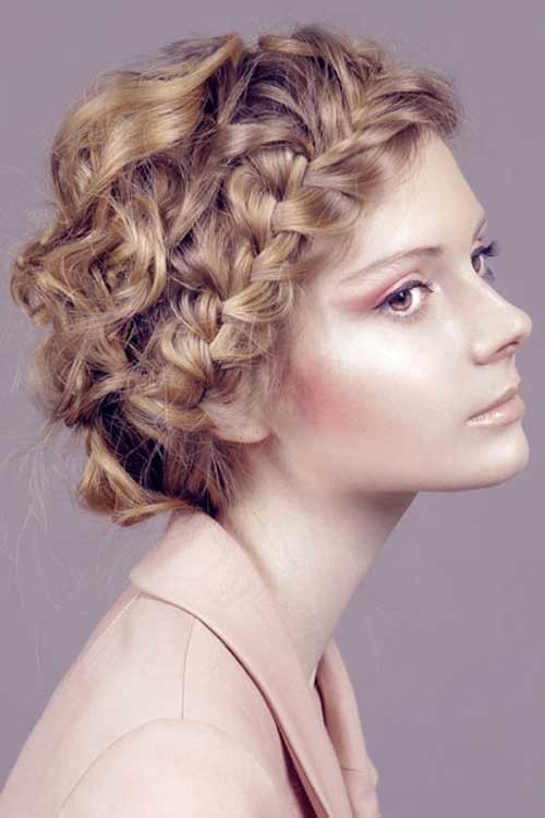 Easy Short Hairstyle For Curly Braided Hair