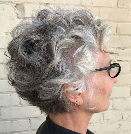 Hairstyle for Older Women with Curly Hair