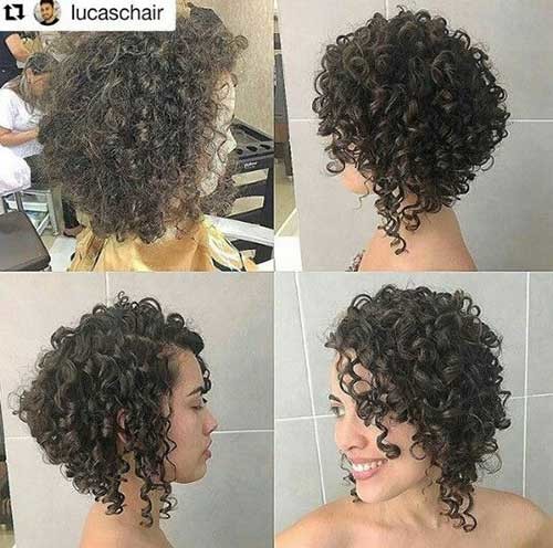 Inverted Curly Bob