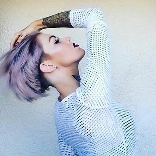 Lilac Short Hairstyle