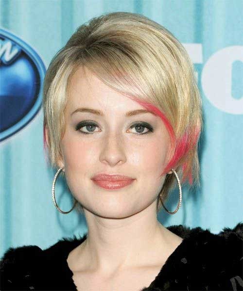 Long Pixie Hairstyle with Pink Highlights
