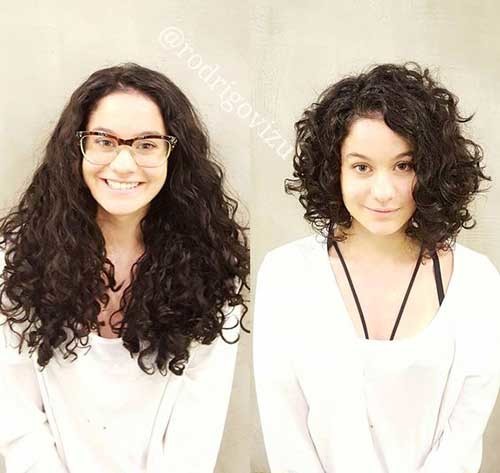 Long To Short Curly Hairstyle