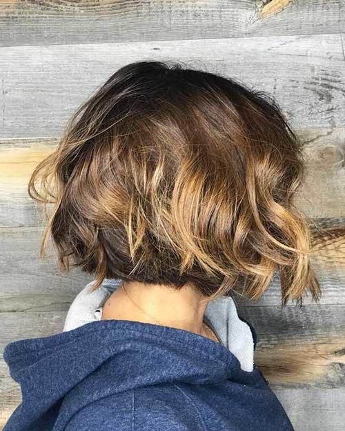 Ombre Short Curly Hairstyle