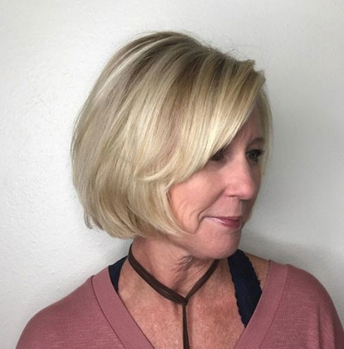 Short Bob Haircut for Women Over 50 Years Old