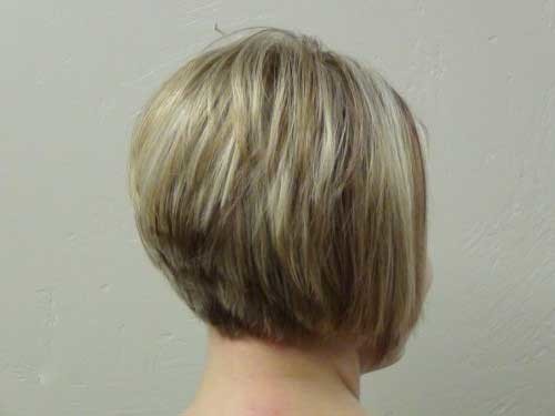 Short Hair Stacked Cut Back View
