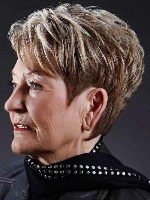 Short Layered Pixie Style for Over 50