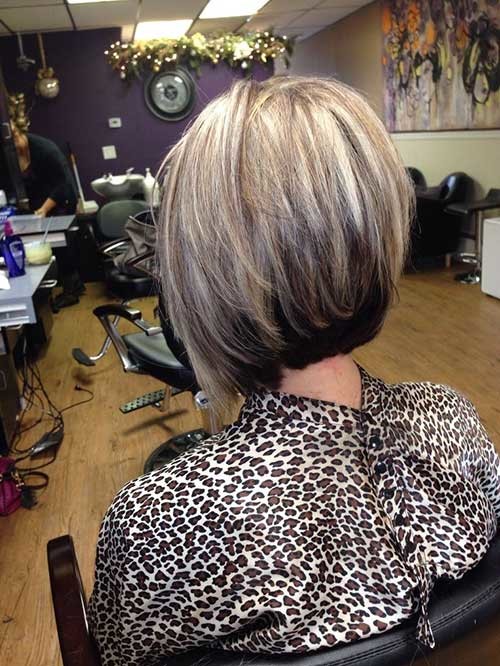 Short Nice Straight Hair Stacked Cut