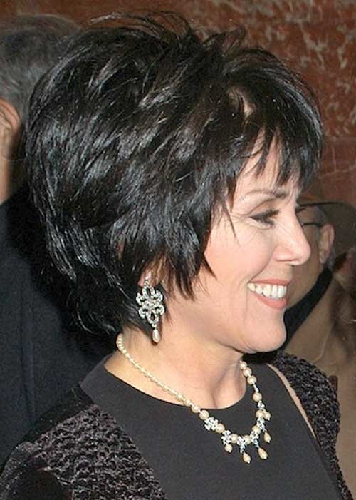 Thick Hairstyle for Short Dark Hair Over 50