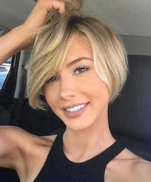 2018 Cute Short Hair for Round Faces