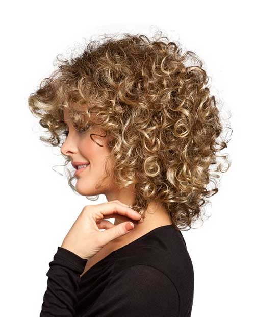 Blonde Short Hair with Curly Hairstyle