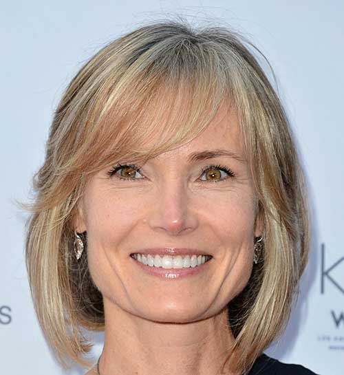 Bob Haircut with Fringes for Older Women