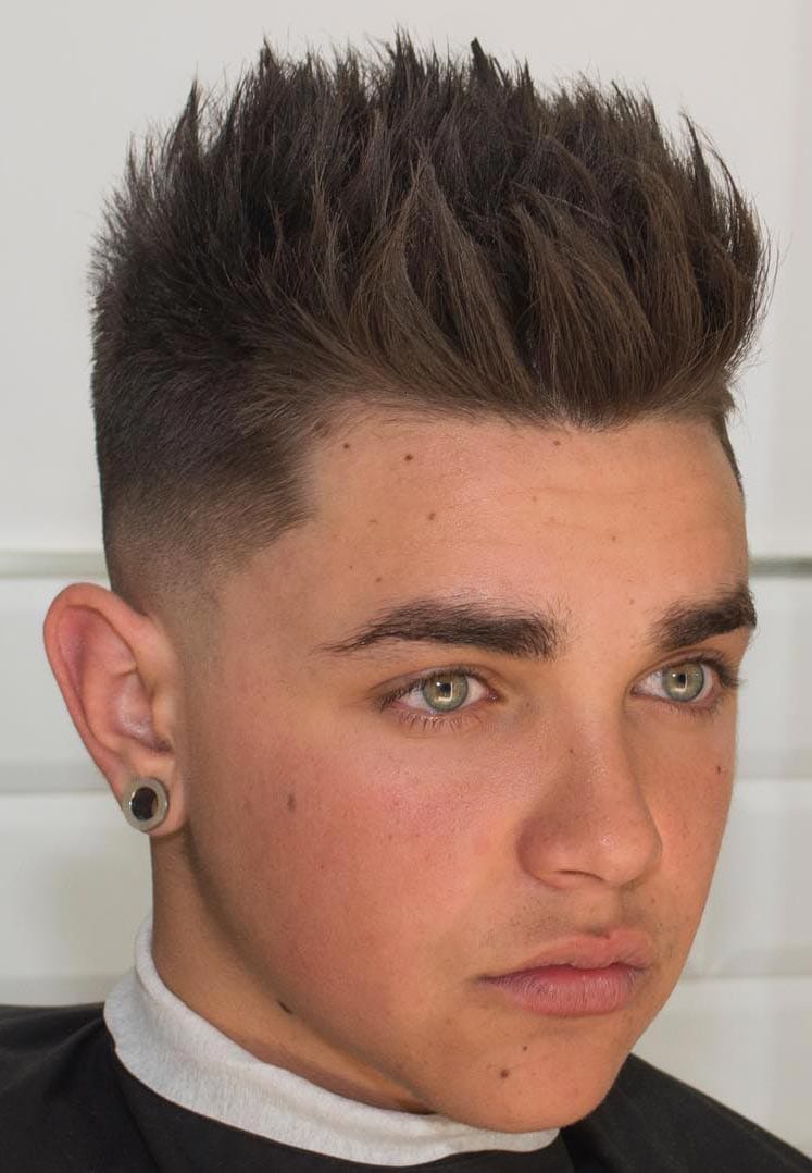 Brushed Up Undercut Spiky Hair