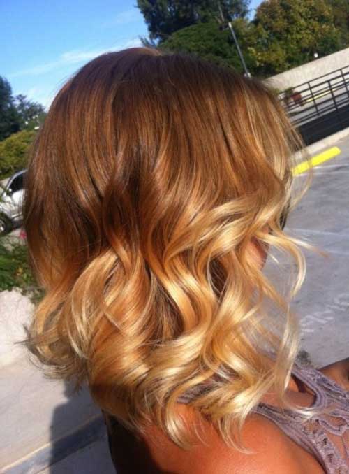 Curly Pretty Short to Medium Ombre Hair