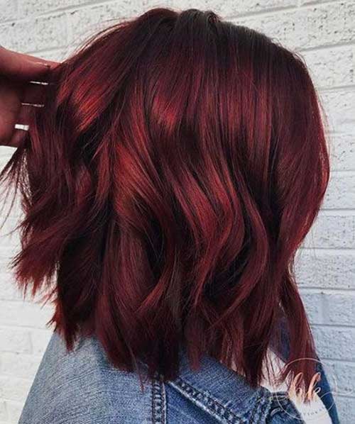 Dark Red Hairstyle
