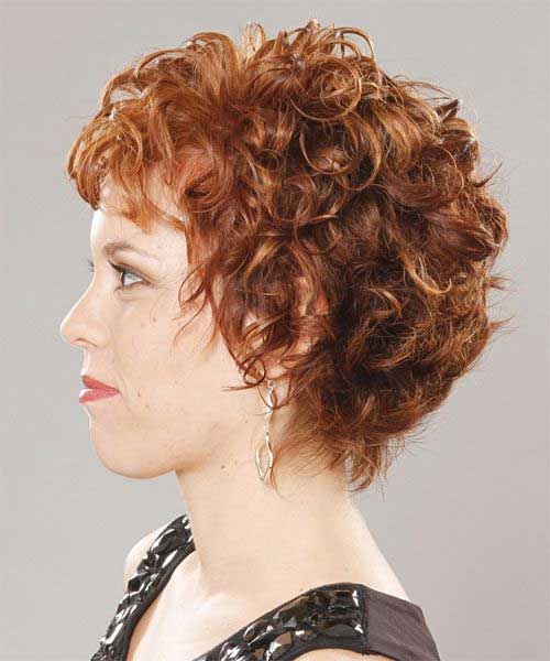 Ginger Layered Short Curly Haircut