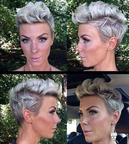 Inverted Bangs Mohawk Pixie Hairstyle 2015