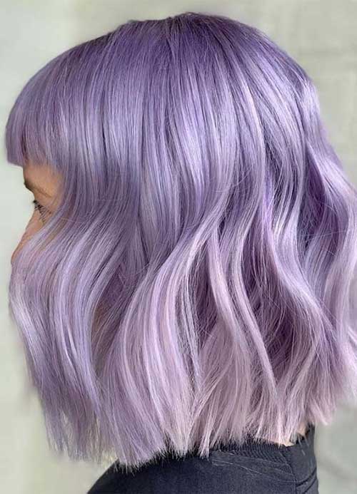 Lilac Hair Colo for Short Hair