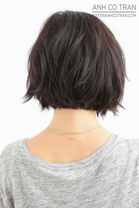 Nice Messy Back View of a Lovely Bob Hair