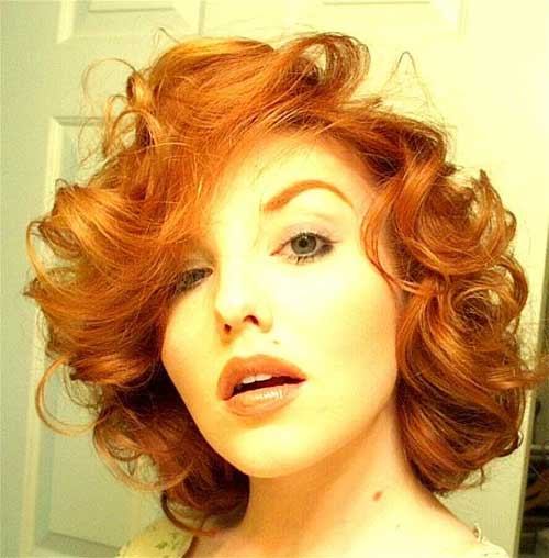 Pretty Orange Red Color for Curly Hair