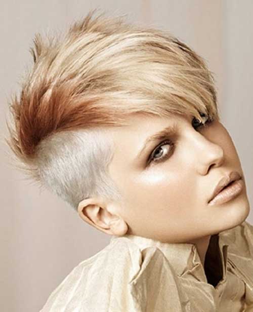 Punk Short Two Colored Cool Hair for Girls