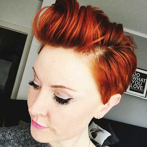 Red Pixie Hairstyle Idea