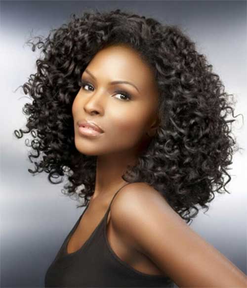 Short Dark Curly Weave Thick Styles