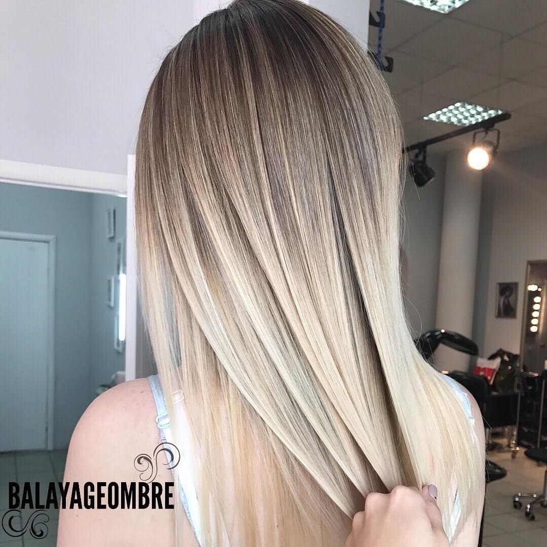 Balayage ombre straight hair style for girls