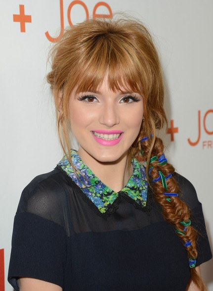 Bella Thorne Long Braided Fishtail Hairstyle for Summer