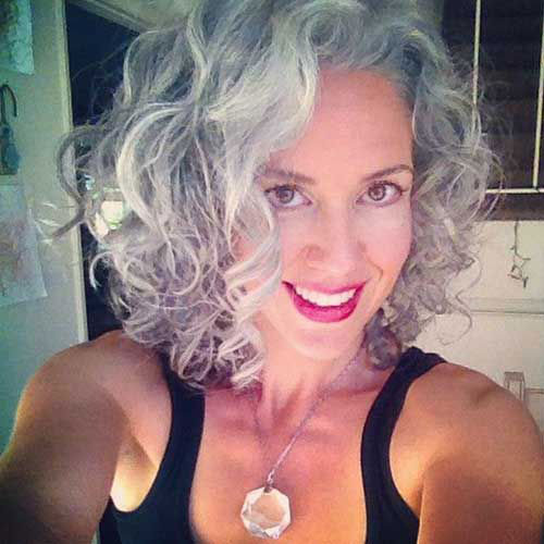 Curly Short Style for Older Women