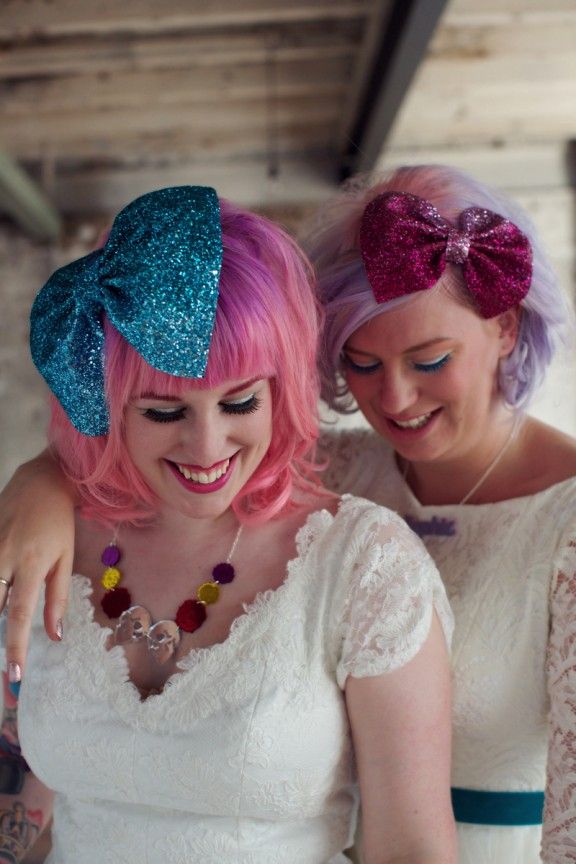Cute Ombre Hair Color Idea for Brides