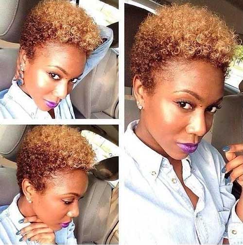 Cute Short Blonde Natural Tapered Hairstyle