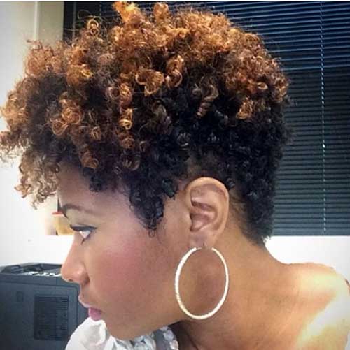 Cute Short Tapered Natural Curly Hairstyle