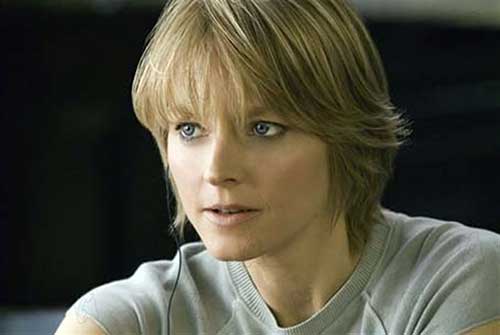 Jodie Foster’s Short Hair with Bangs