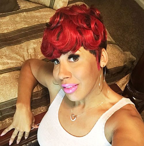 Red Curls – Red Pixie Cut – Short African American Pixie Cut with Bright Color