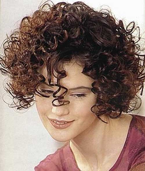 Short Hairstyle for Thick Curly Frizzy Dark Brown Hair