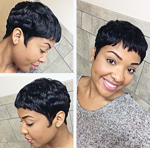 The Audrey Hepburn – Short African American Haircut for Thick Hair