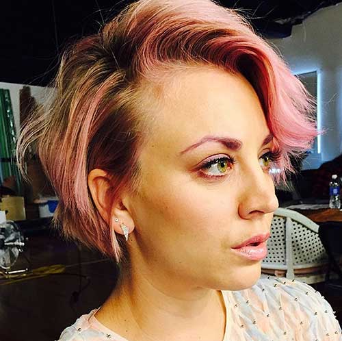 Thick Pink Bob New Hairstyle 2015