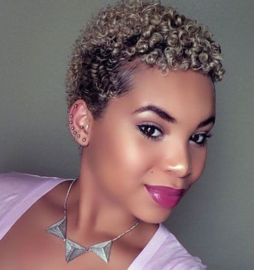 Very Short Natural Curly Hairstyle Black Women