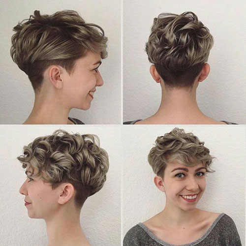 Very Short Undercut Curly Hairstyle