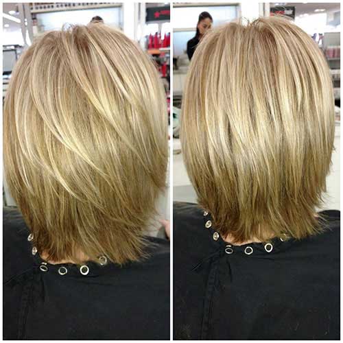 back view of short layered bob hairstyles 2
