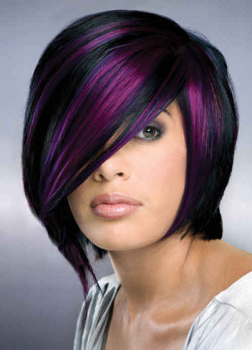 Black and purple hair