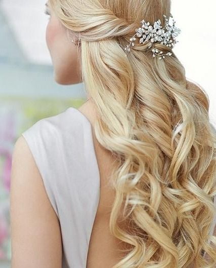 Long Blond Wavy Hair for Wedding Hairstyles