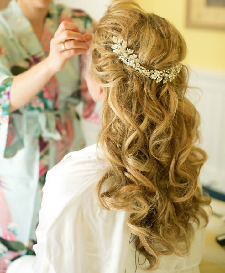 Long Curly Hair for Bridal Hairstyles